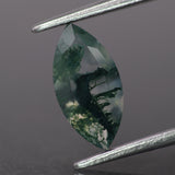 Moss agate | green color, marquise-cut, 10x5mm, 0.8ct - choose yours