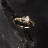 READY TO SHIP: Verbena ring in 14K yellow gold, lab-grown diamond, marquise cut 8x4 mm, AVAILABLE RING SIZE: 5.5 - 8.5 US - Eden Garden Jewelry™