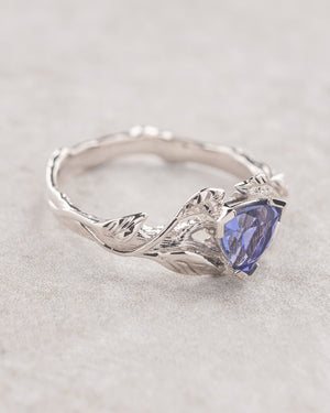 Trillion cut sapphire ring / Clematis