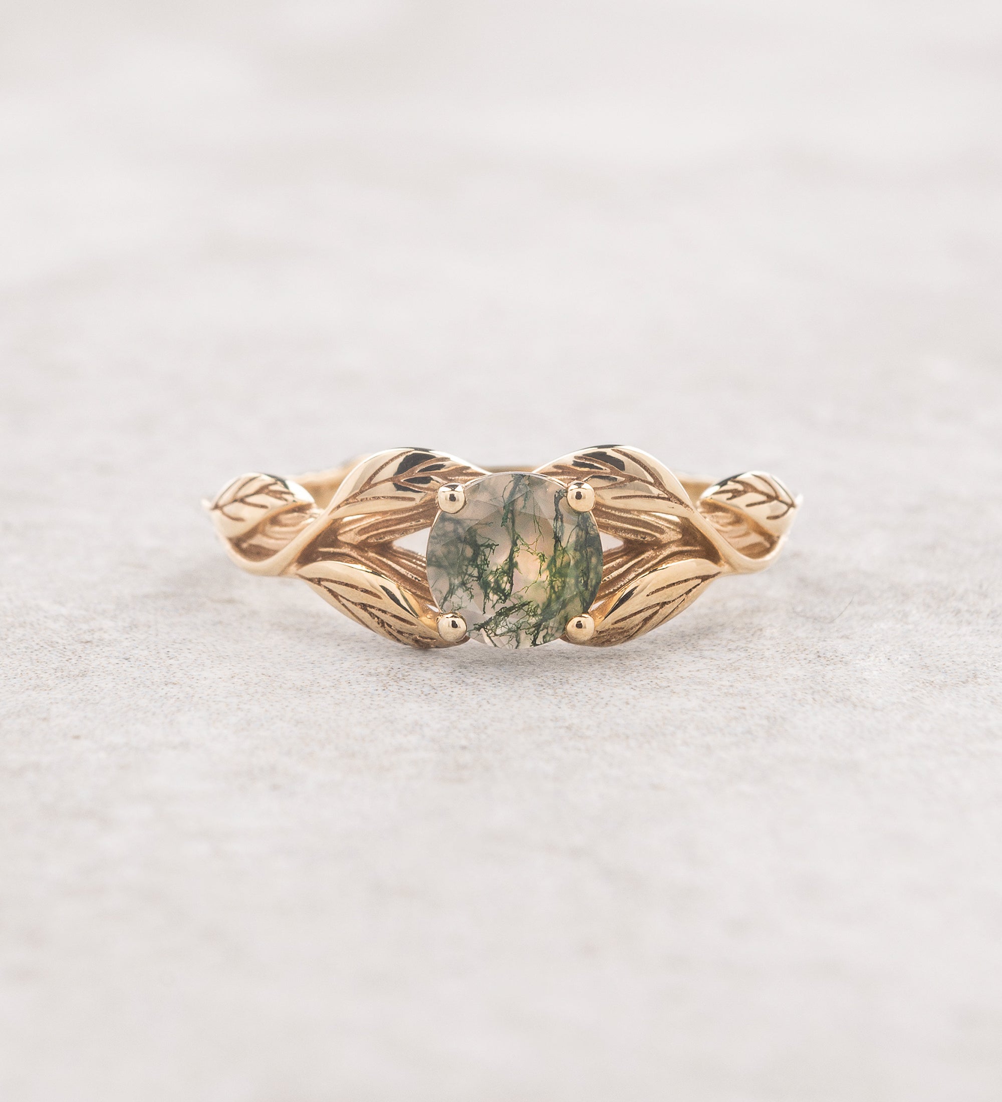Clematis | branch engagement ring setting, round gemstone - Eden Garden Jewelry™