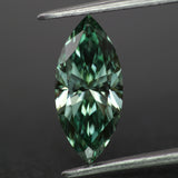 Lab grown diamond | IGI certified | marquise-cut, *13x6mm, Fancy vivid green color, VS1, 1.51ct - Eden Garden Jewelry™