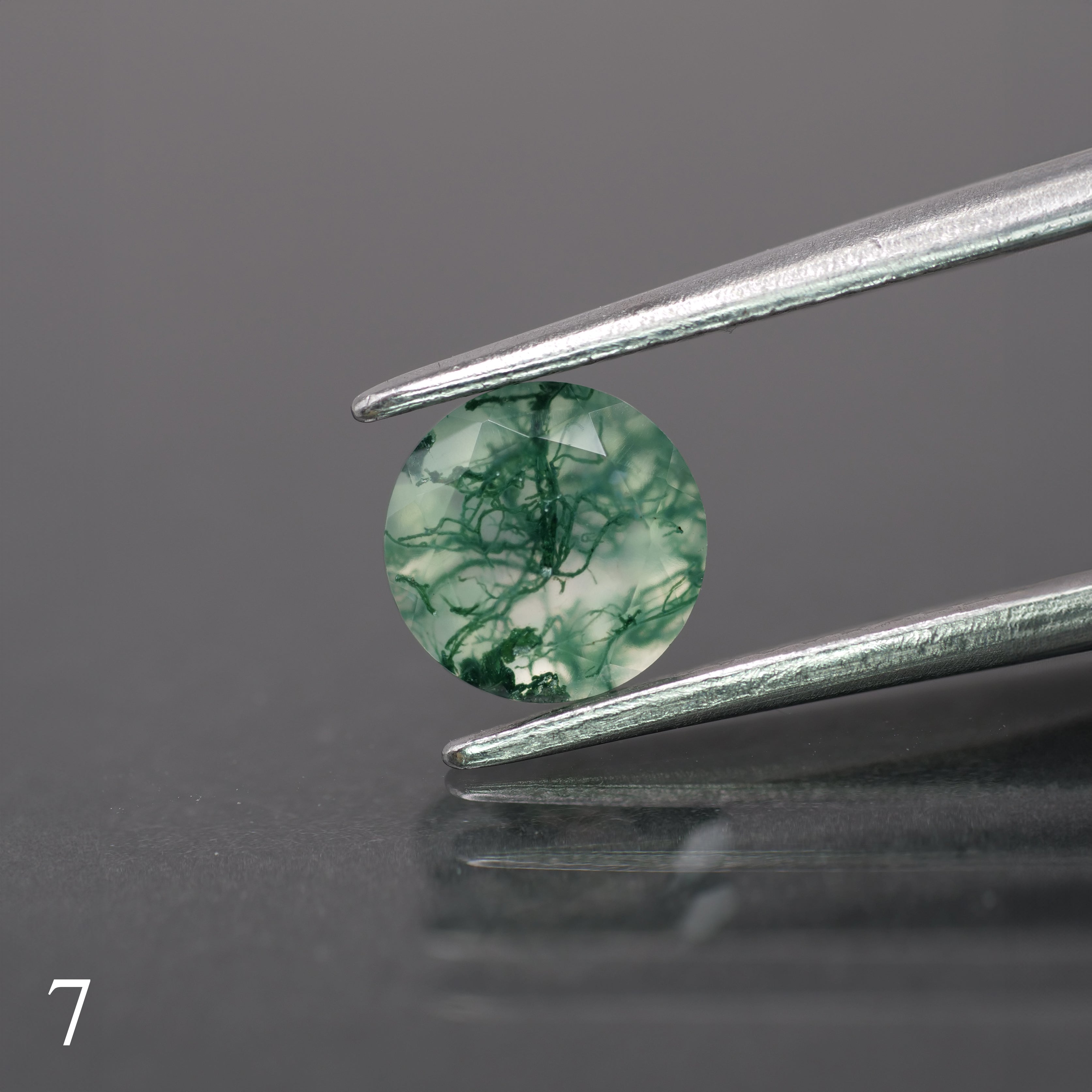 Moss agate | green color, round-cut, 6mm, 0.7ct - choose yours - Eden Garden Jewelry™