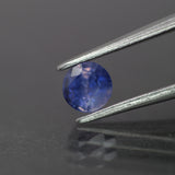 Opalescent sapphire | natural, pinkish blue color, round-cut, 4.5mm, *0.6ct - Eden Garden Jewelry™