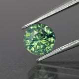Sapphire | natural, yellowish green color, round-cut, *6mm, 1.3ct - Eden Garden Jewelry™