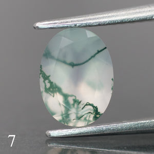 Moss agate | light green color, oval-cut, 8x6mm, 1.1ct - choose yours