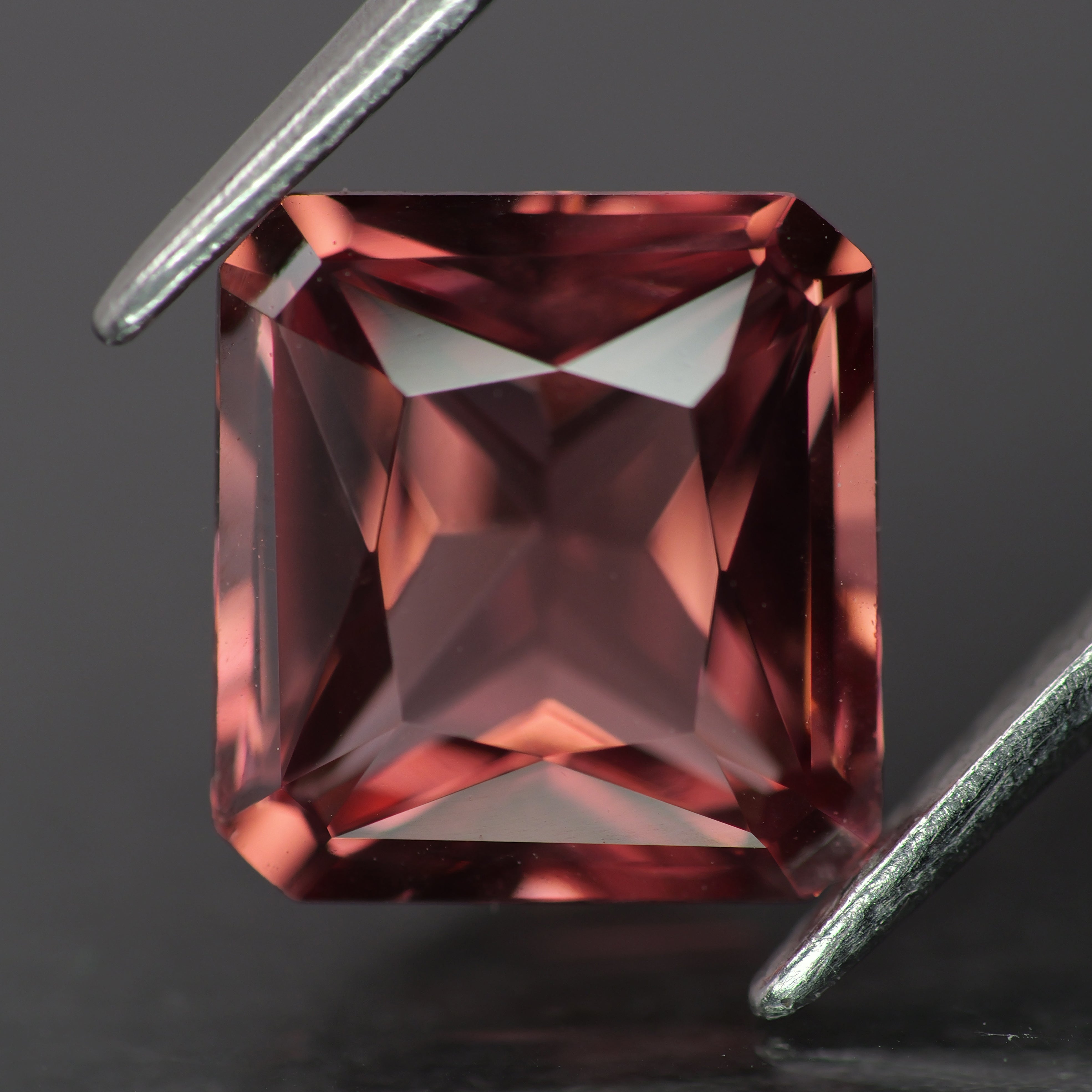 Spinel | natural, rosewood pink color, square-cut, *8x7.5mm, 2.5ct - Eden Garden Jewelry™
