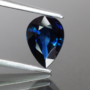 Blue Sapphire | IGI certified | natural, pear cut *8x6 mm, VS, 1.15ct - Eden Garden Jewelry™