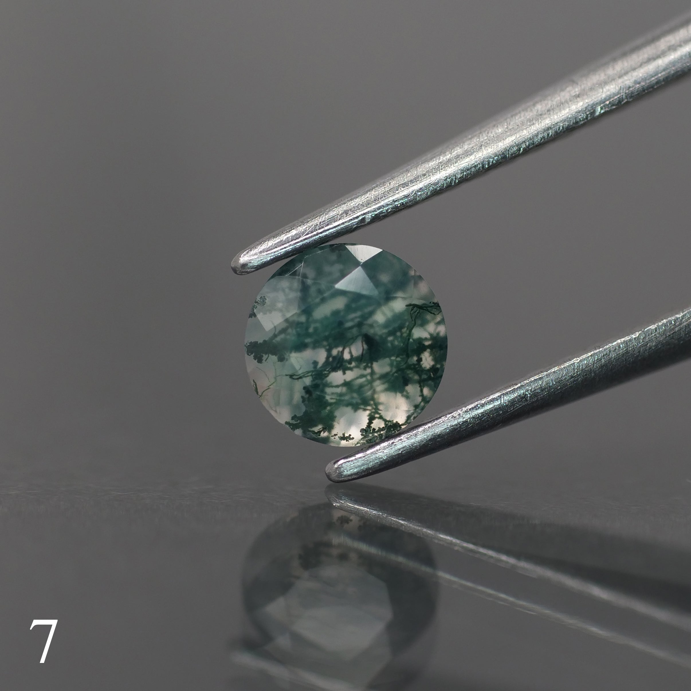 Moss agate | green color, round-cut, 5mm, 0.5ct - choose yours - Eden Garden Jewelry™