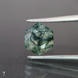 Moss agate | green color, hexagon-cut, 6mm, 0.75ct - choose yours - Eden Garden Jewelry™