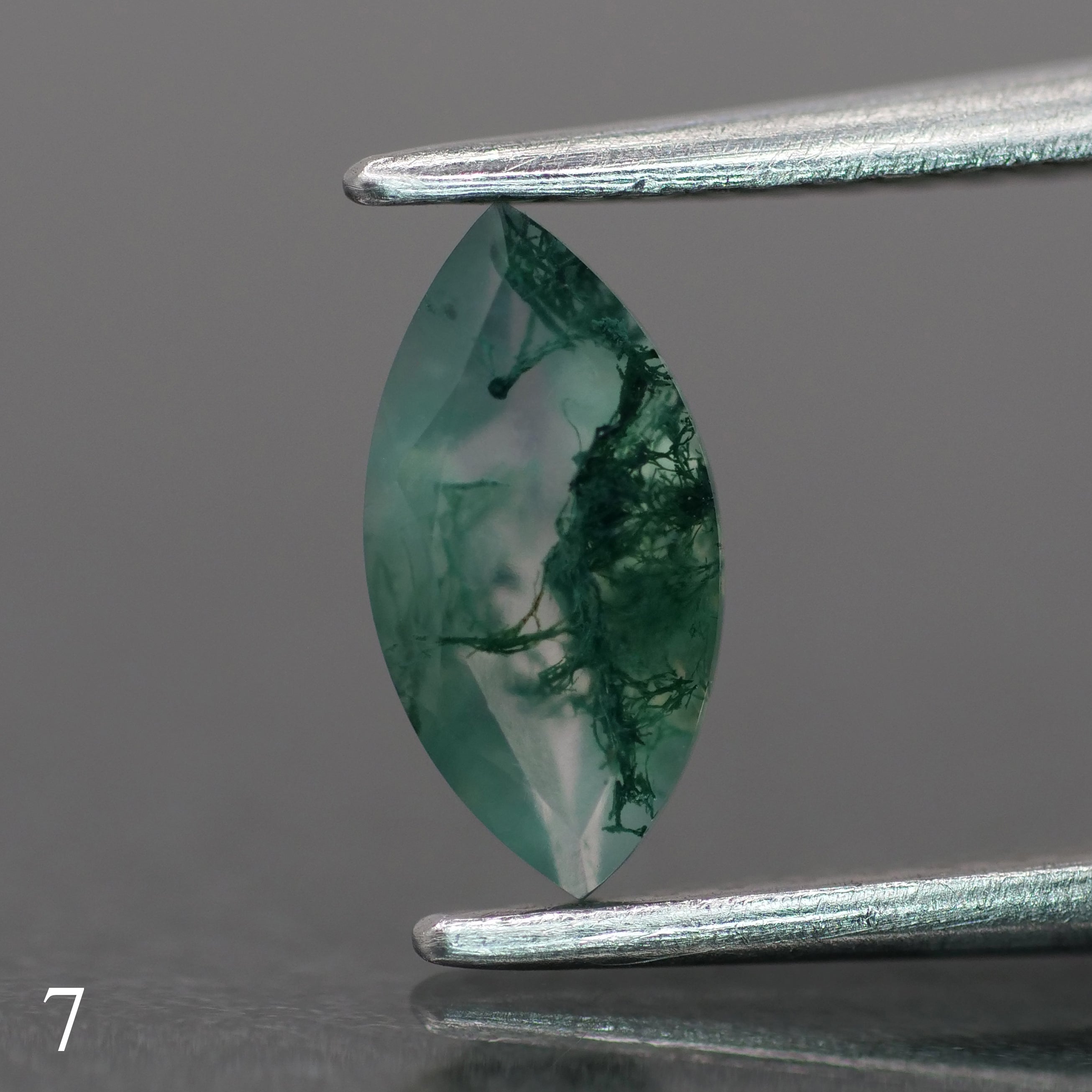 Moss agate | green color, marquise-cut, 8x4mm, 0.6ct - choose yours - Eden Garden Jewelry™