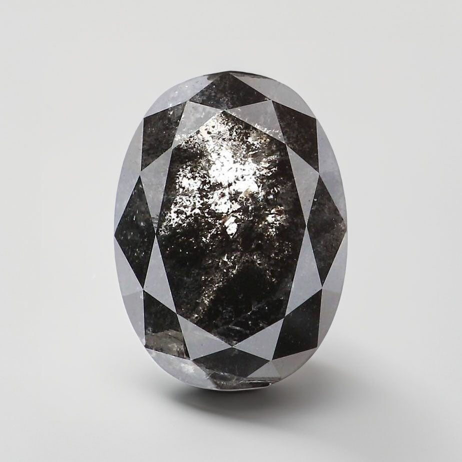 Salt & Pepper diamond | natural, oval cut *9.5x7mm, 2.23ct - Eden Garden Jewelry™