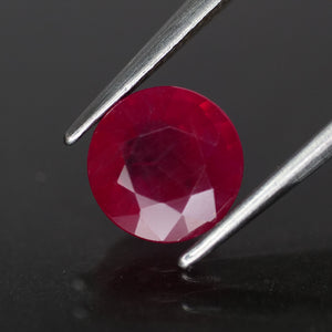 Ruby | IGI certified | natural, round cut 6.5 mm, 1.30 ct - Eden Garden Jewelry™