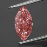 Lab grown diamond | IGI certified | marquise-cut, *10x5mm, Fancy vivid pink color, VVS2, *1ct - Eden Garden Jewelry™
