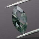Moss agate | green color, marquise-cut, 10x5mm, 0.8ct - choose yours
