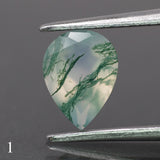 Moss agate | light green color, pear-cut, 8x6mm, 0.80ct - choose yours - Eden Garden Jewelry™