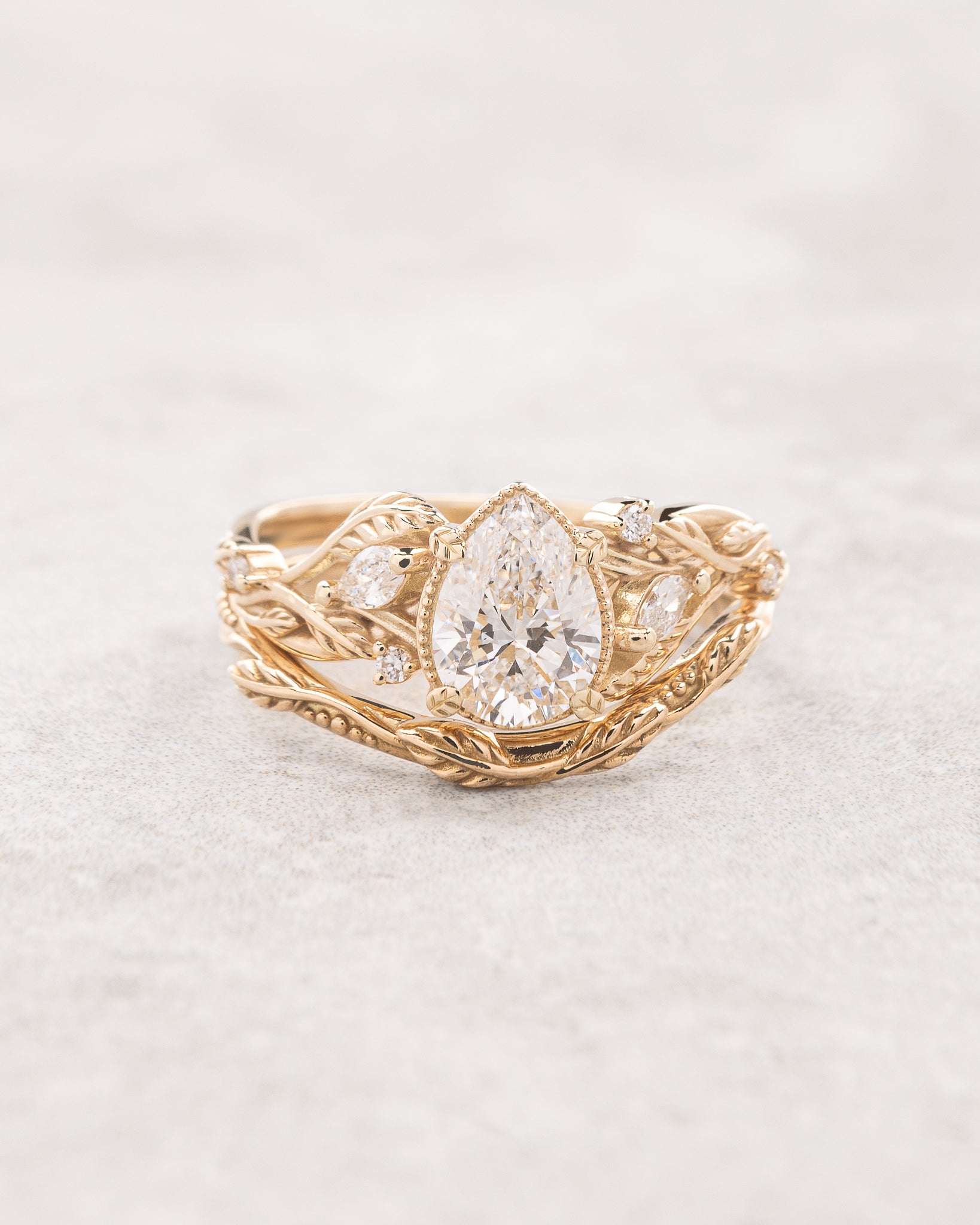 READY TO SHIP: Twig wedding ring in 14K yellow gold, matching for Patricia, AVAILABLE RING SIZES 5.5 - 9US