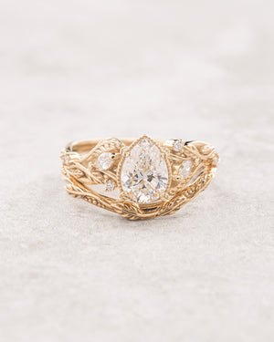 READY TO SHIP: Twig wedding ring in 14K yellow gold, matching for Patricia, AVAILABLE RING SIZES 5.5 - 9US