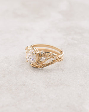 READY TO SHIP: Twig wedding ring in 14K yellow gold, matching for Patricia, AVAILABLE RING SIZES 5.5 - 9US