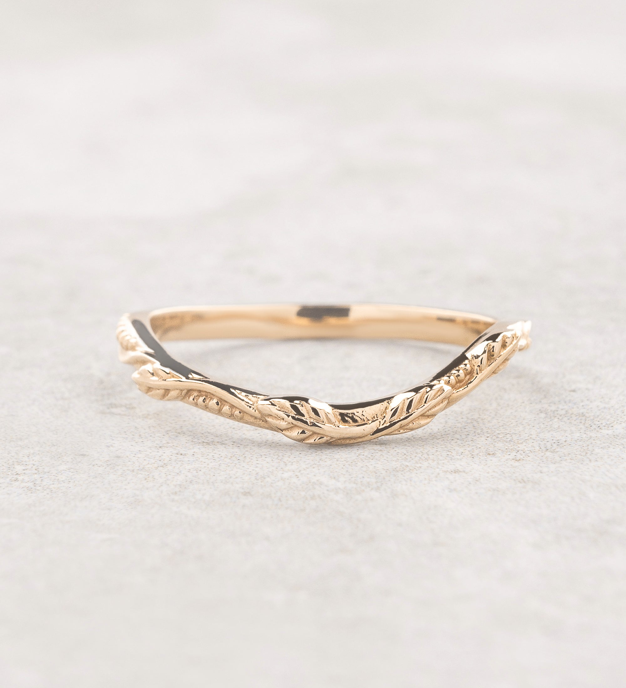 Curved twig wedding ring / matching band for Patricia