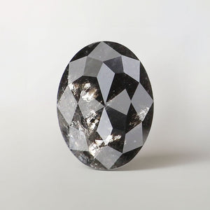 Salt & Pepper diamond | natural, oval cut *8x6mm, 1.22ct - Eden Garden Jewelry™