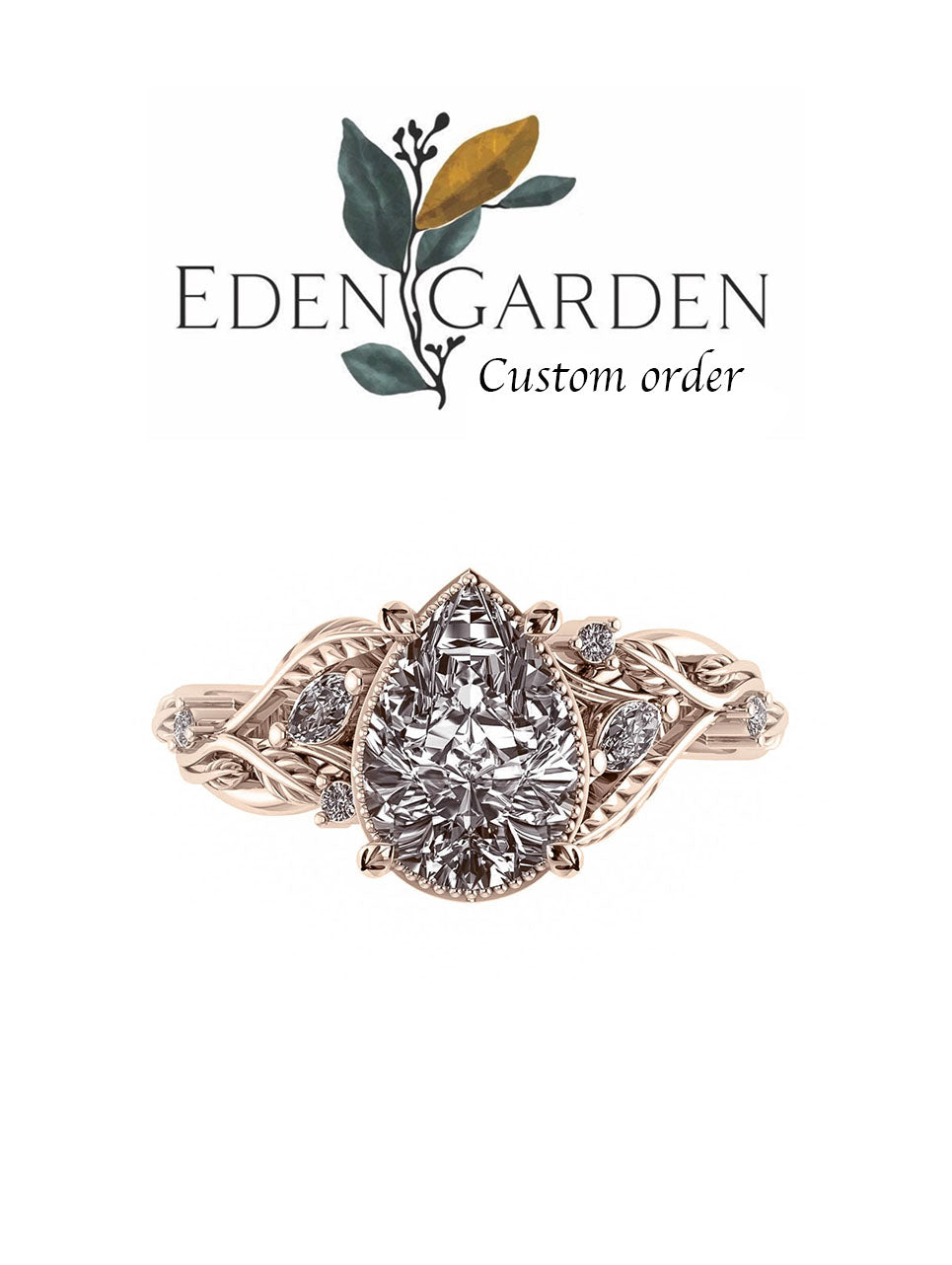 Custom ring: Patricia asymmetric | engagement ring - Eden Garden Jewelry™