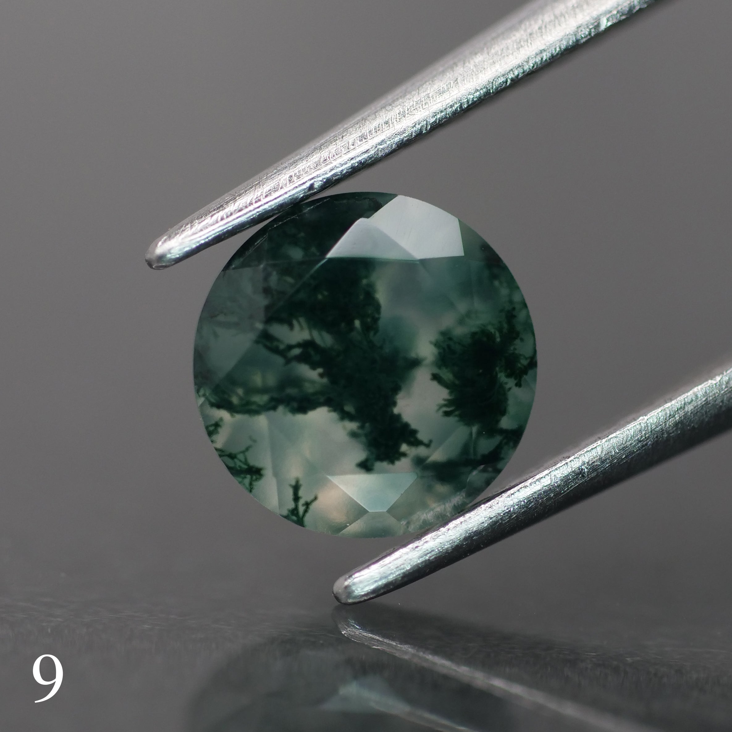 Moss agate | green color, round-cut, 6.5mm, 1ct - choose yours - Eden Garden Jewelry™