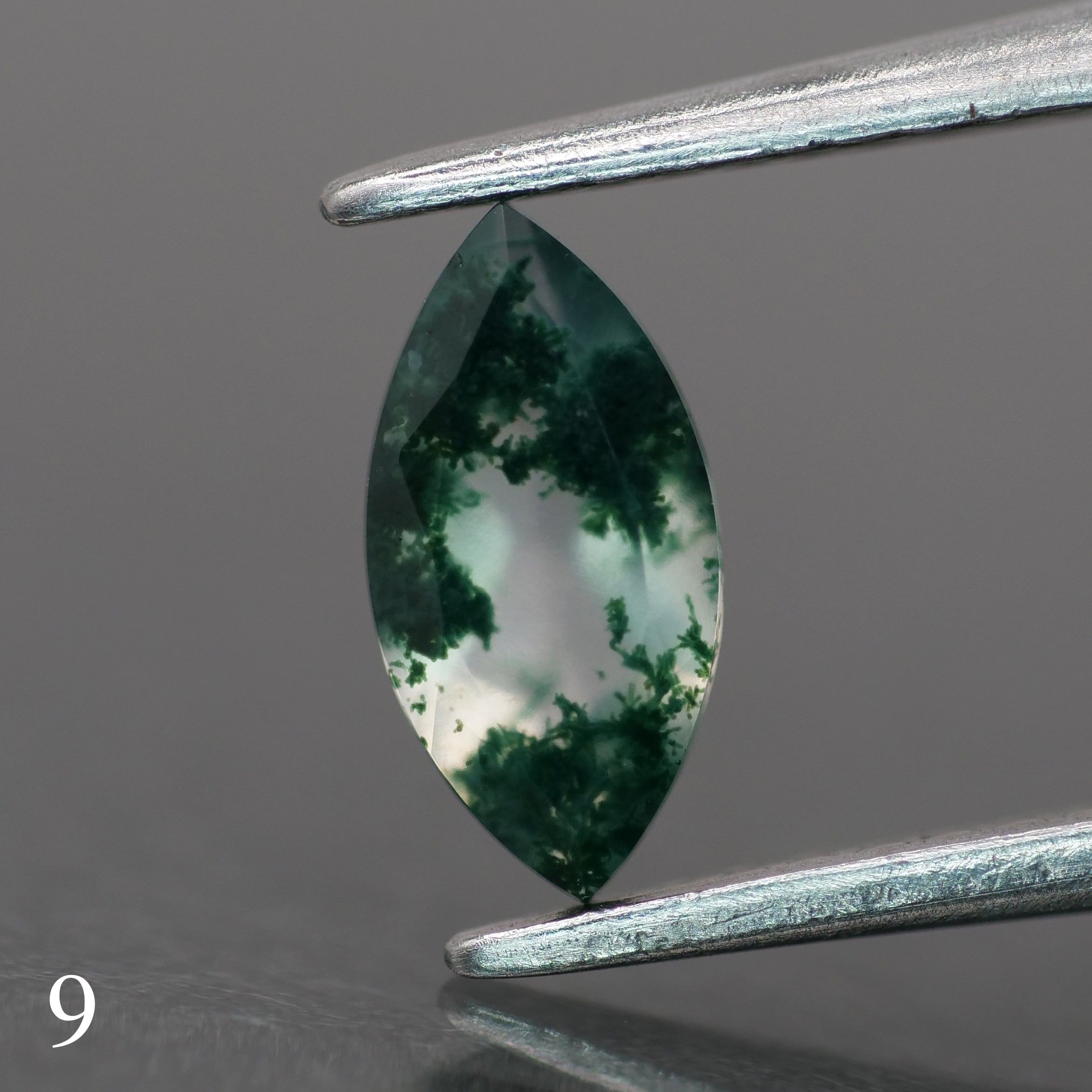 Moss agate | green color, marquise-cut, 8x4mm, 0.6ct - choose yours - Eden Garden Jewelry™