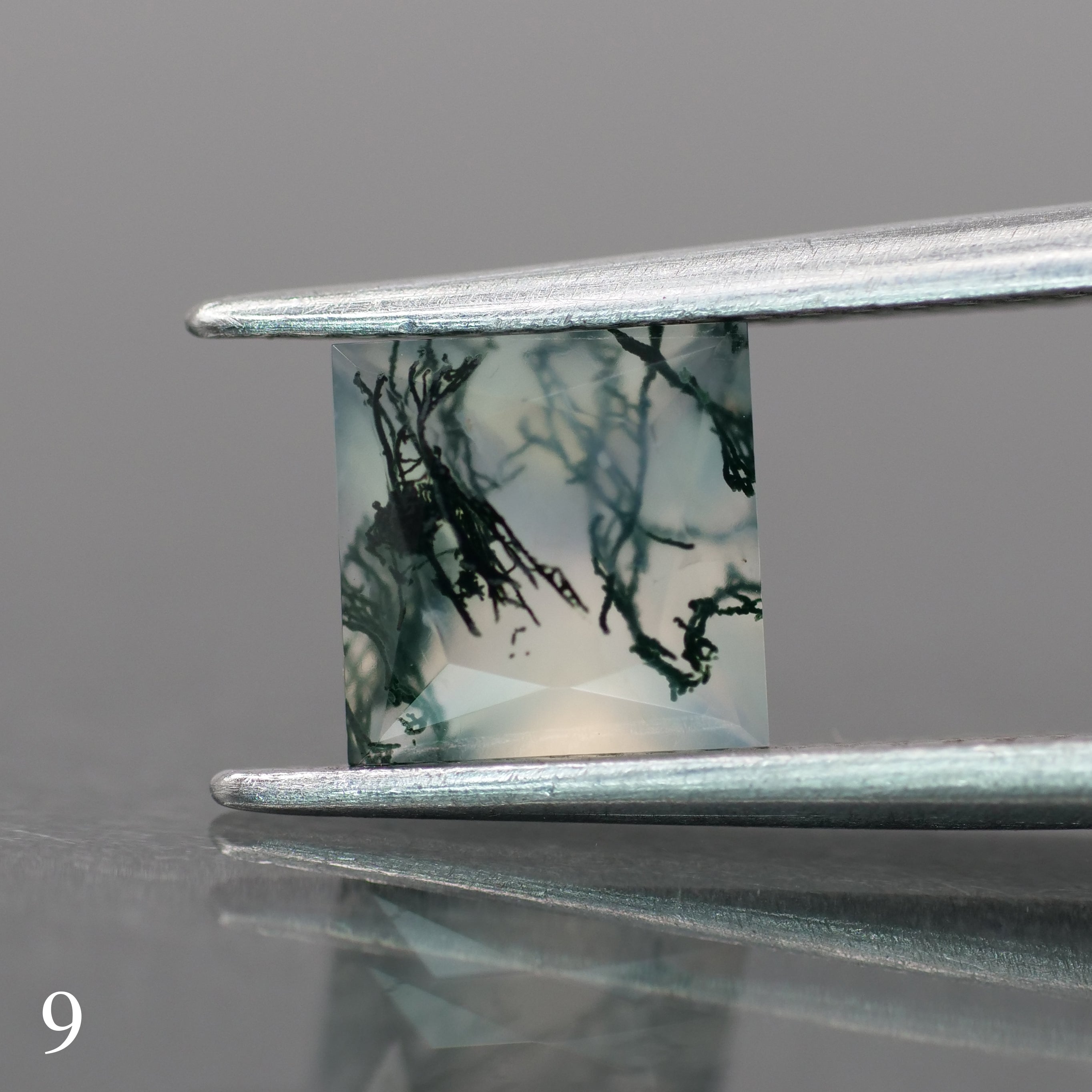 Moss agate | green color, square-cut, 6mm, 1ct - choose yours - Eden Garden Jewelry™