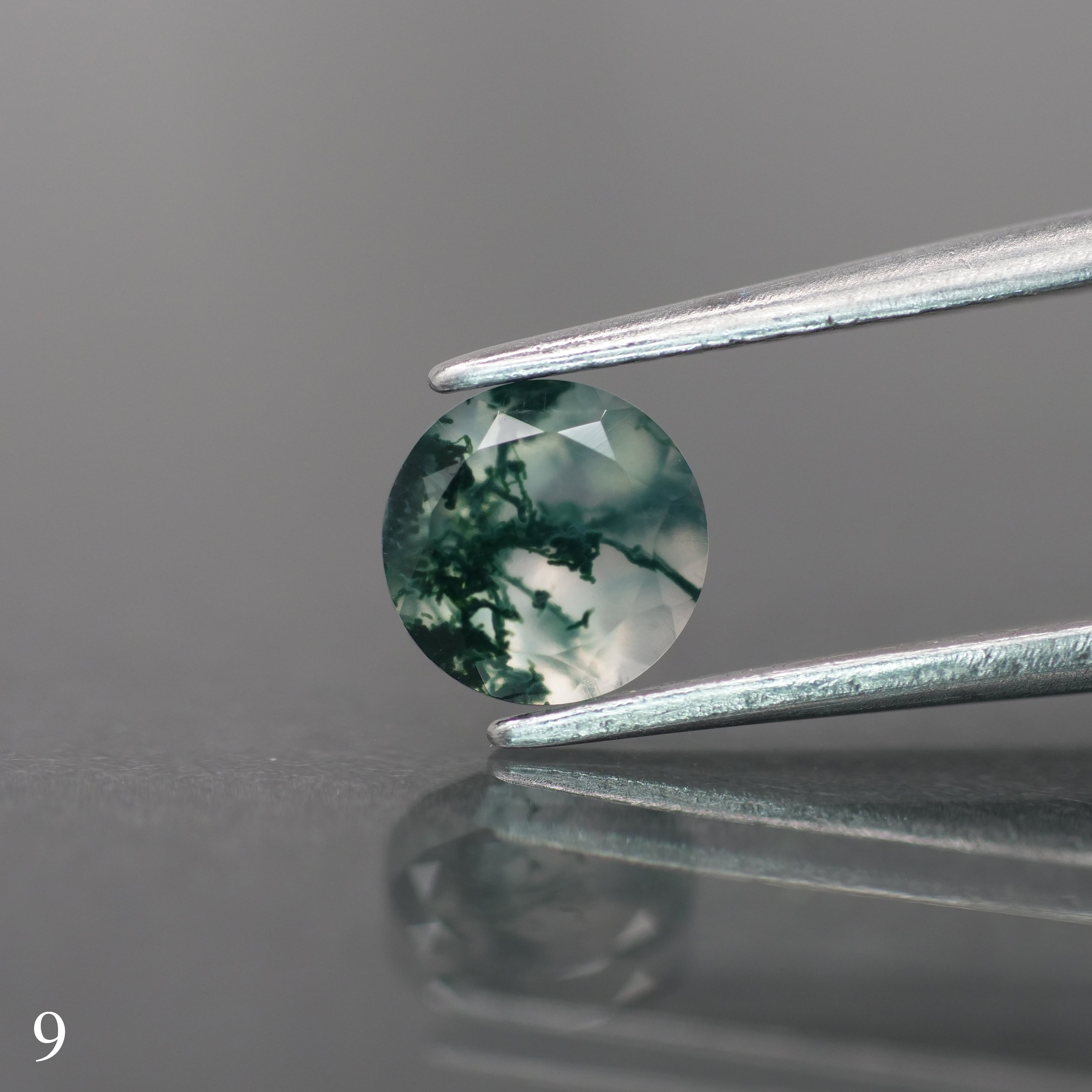 Moss agate | green color, round-cut, 6mm, 0.7ct - choose yours - Eden Garden Jewelry™