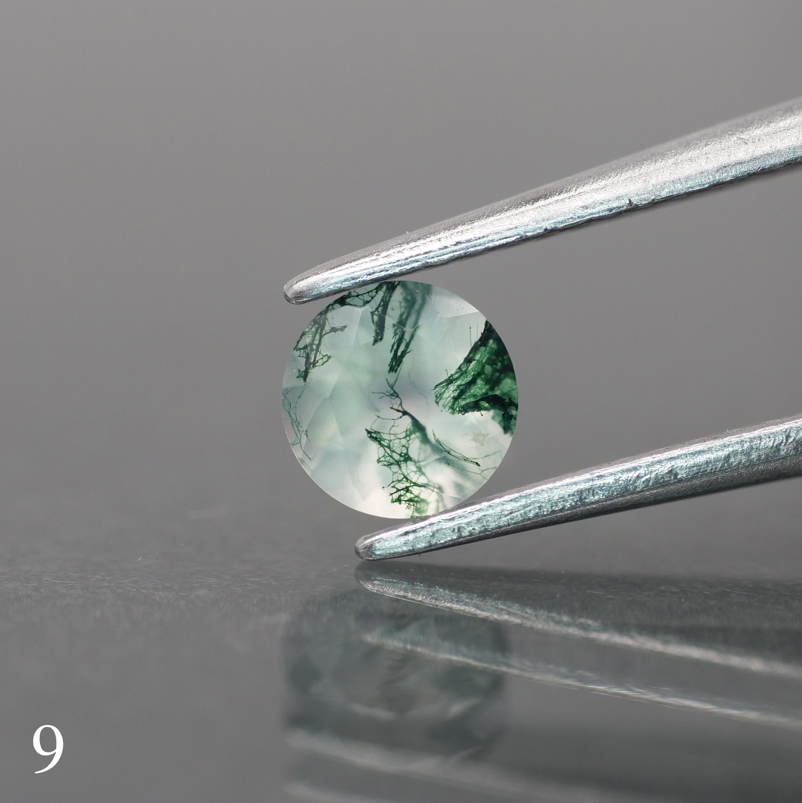 Moss agate | light green color, round-cut, 5mm, 0.5ct - choose yours - Eden Garden Jewelry™