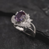Magnificent Bridal Set with Color-Changing Alexandrite & Matching Band / Adonis - Eden Garden Jewelry™