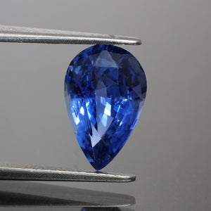 Blue Sapphire | natural, blue, pear cut 12x7.5 mm, SI1, 3.30 ct - Eden Garden Jewelry™