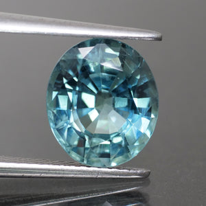 Sapphire | natural, teal (greenish blue), oval cut 9.6x8.3 mm, VS, 3.69 ct - Eden Garden Jewelry™