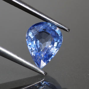 Blue Sapphire | natural, pear cut 8x6 mm, 1.35ct, Sri Lanka - Eden Garden Jewelry™