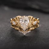 Bridal Set with Lab-grown Diamond Engagement Ring & Matching Band / Ikar