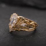 Bridal Set with Lab-grown Diamond Engagement Ring & Matching Band / Ikar