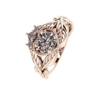 Claddagh | custom ring setting, 6 mm central gemstone - Eden Garden Jewelry™