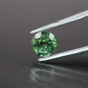 Sapphire | natural, green colour, round cut 5mm, VVS, *0.7ct - Eden Garden Jewelry™