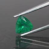 Emerald | natural, green color, trillion-cut, 5.5mm, 0.6ct, Zambia