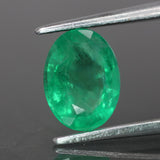 Emerald | natural, green color, oval-cut, 8x6mm, 1.1 ct, Zambia