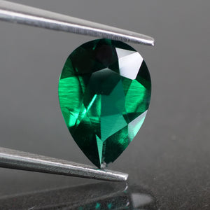 Emerald | Lab-Created Hydrothermal, pear cut 10x7mm, VS 1.6ct - Eden Garden Jewelry™