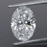 Lab grown diamond | IGI certified | oval-cut, 10x7mm, D color, VVS 2, 1.85ct