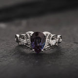 Colour-Changing Alexandrite Engagement Ring with Diamonds / Ikar