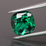 Emerald | Lab-Created Hydrothermal, cushion-cut, 7mm, 1.4ct - Eden Garden Jewelry™