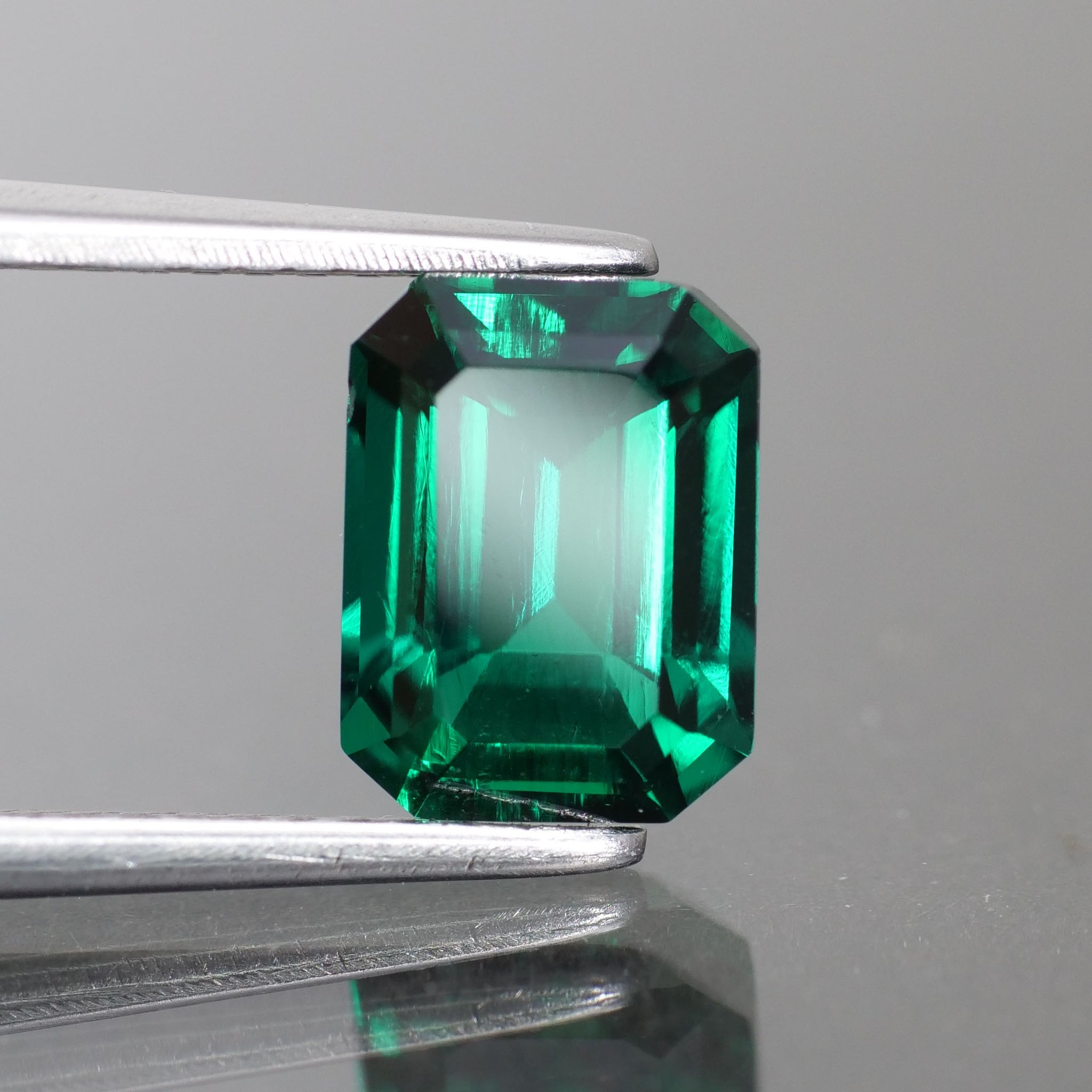 Emerald | Lab-Created Hydrothermal, octagon cut 8x6mm, VS 1.6ct - Eden Garden Jewelry™