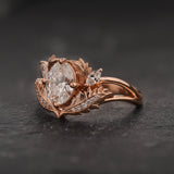 Engagement Ring with Oval (Lab-grown) Diamond / Adonis