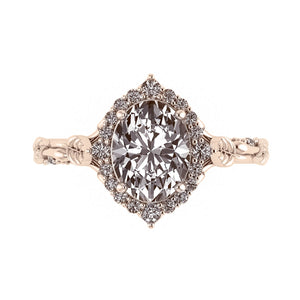 Florentina | custom engagement ring with oval cut gemstone 9x7 mm - Eden Garden Jewelry™