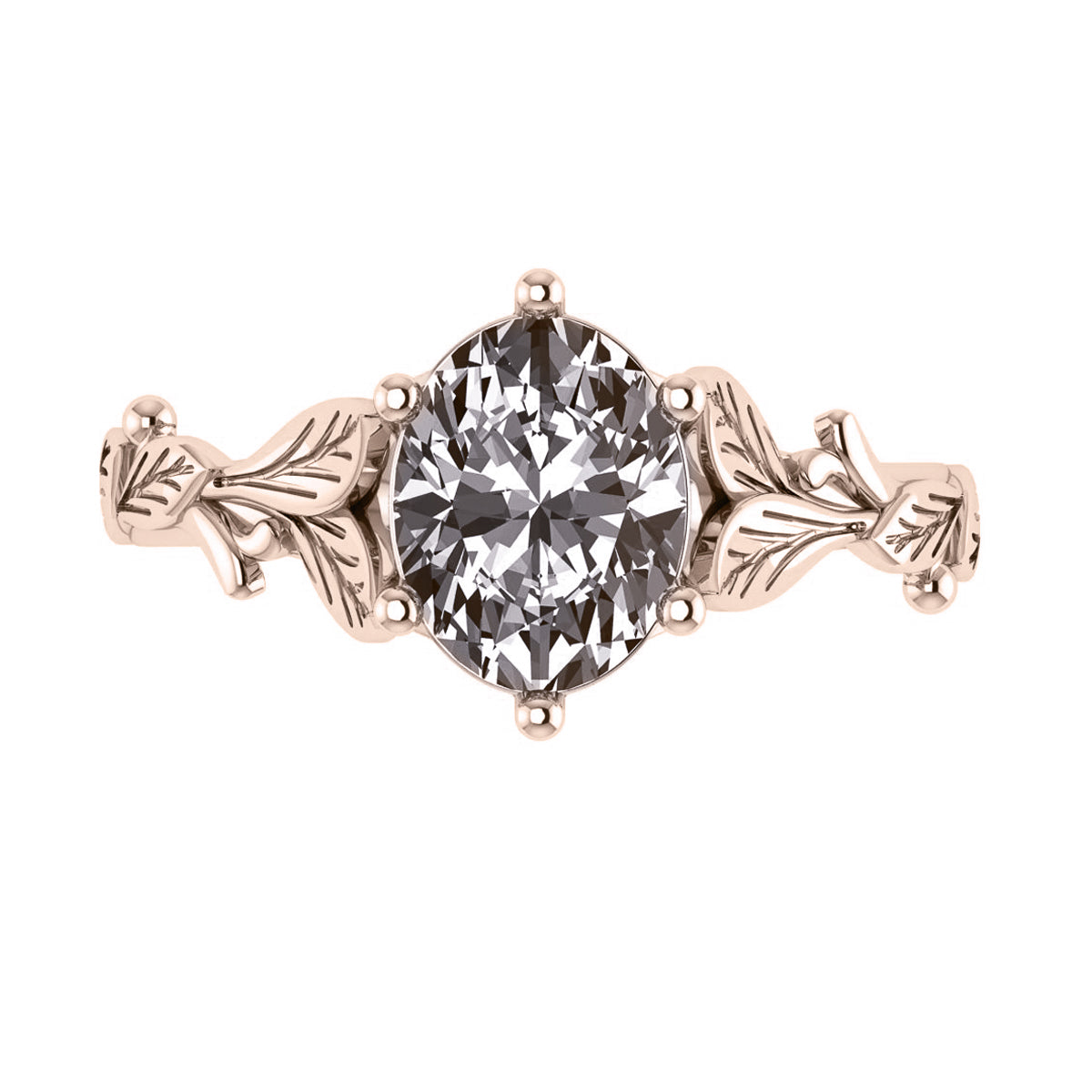 Freesia | bridal ring set, oval cut 9x7 mm - Eden Garden Jewelry™