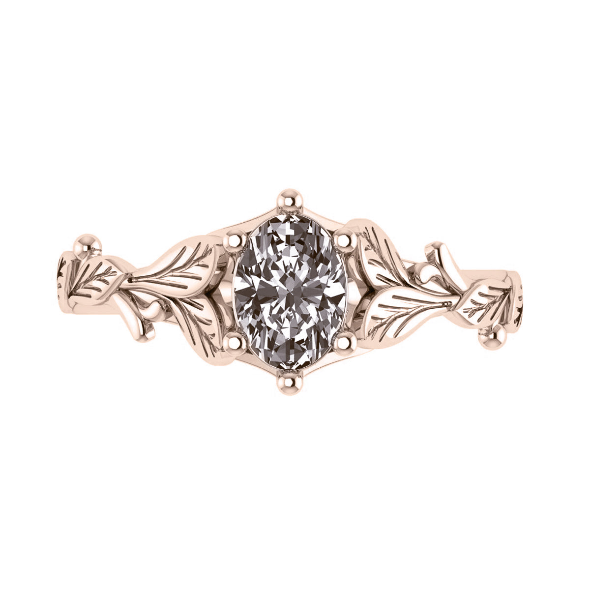 Custom order: Freesia | custom engagement ring setting, oval cut 7x5 mm - Eden Garden Jewelry™