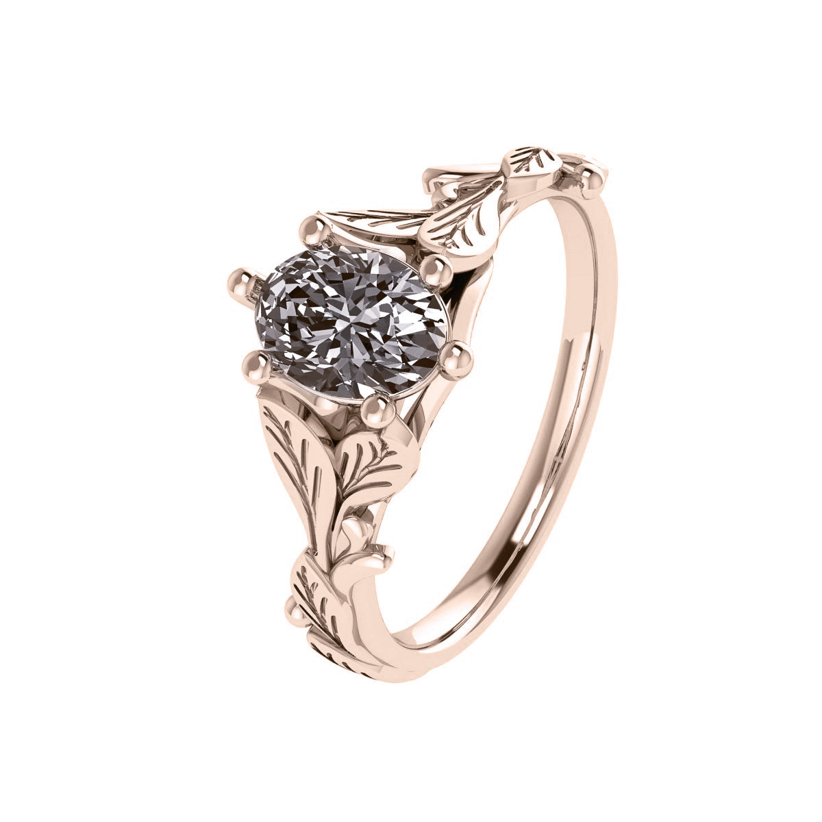 Custom order: Freesia | custom engagement ring setting, oval cut 7x5 mm - Eden Garden Jewelry™